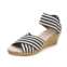 CHARLESTON SHOE CO. cannon sandal in stargazer black/white stripe