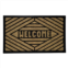 Imports Decor welcome coir door mat with rubber backing non-slip coconut fiber doormat geometric design indoor outdoor entrance rug