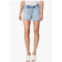 BLANKNYC womens denim mom short with fold over waist detail in lets role
