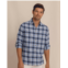SOUTHERN TIDE ashborough plaid brushed twill sport shirt in heather dress blue