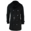 TruClothing sheepskin double breasted belted overcoat