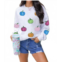 Little Daisy Closet colorful pumpkink sweatshirt in white