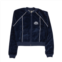 Visitor on Earth velour sweatshirt - navy blue