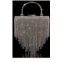 Urban Expressions dripping rhinestone evening bag in silver