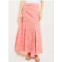 Misook maxi trumpet skirt - fringe applique cotton