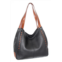 Nino Bossi whipstitch leather satchel in black