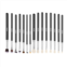 TRUBLUX 15-piece makeup brush set for foundation blending eyeshadow professional vegan brushes with soft synthetic bristles ergonomic wood handle & aluminum ferrule portable and travel-