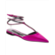 Sergio Rossi ankle strap satin flat