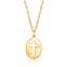 Canaria Fine Jewelry Canaria italian 10kt yellow gold cross cutout charm necklace