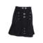 Peter Pilotto mini ruffled fluted skirt in black wool