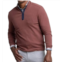 SOUTHERN TIDE heather outbound quarter zip pullover in bordeaux red