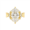 Allyanna Gifts womens marquise moissanite cluster ring in gold