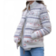 HOOEY womens aztec puffer jacket in cream/multi