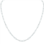 SSELECTS silver rhodium 4mm flat paperclip necklace with lobster clasp - 30 inch