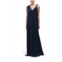 Careste faith silk maxi dress in midnight blue