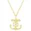Glistening Jewels sterling silver anchor crucifix pendant necklace