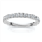 Pompeii3 1 ct diamond wedding eternity ring lab grown 14k white gold