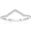 Pompeii3 1/4ct diamond curved v shape ring stackable wedding band 10k white gold