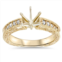 Pompeii3 gold 1/4ct diamond engagement semi mount ring setting size selectable