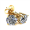 Pompeii3 1/3ct round brilliant cut natural diamond stud earrings in 14k gold basket setting