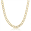 Simona sterling silver 5mm pave cuban chain - gold plated