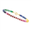 Canaria Fine Jewelry Canaria 18.00- multicolored sapphire and ruby bead bracelet in 10kt yellow gold