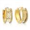 Vir Jewels 1/4 cttw diamond hoop earrings yellow gold plated over .925 silver 1 inch design