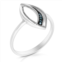Vir Jewels 1/20 cttw blue diamond marquise ring .925 sterling silver with rhodium