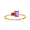 RS Pure by ross-simons amethyst and . rhodolite garnet ring in 14kt yellow gold