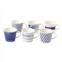 Royal Doulton 1815 pacific mug 13.5oz, blue mixed patterns, set of 6