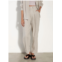 Enza Costa tapered pleated hi-waist pant in mist