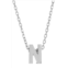 Adornia mini initial necklace silver