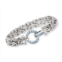 Ross-Simons sky blue topaz byzantine bracelet in sterling silver