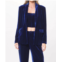 Vintage Havana oversized velvet blazer in blue