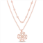 Mimi & Max - 2-Strand Ball Bead Chain Necklace in 18k Rose Gold Plated Sterling Silver 19 in