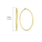 MAXCOLOR 14k yellow gold filled 2mm thick tube hoop earrings