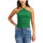 Crave Fame womens smocked halter cropped