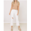 RISEN lightening relaxed distressed jeans in white
