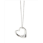 Tiffany & co . elsa peretti 27 mm open heart pendant on a chain, sterling silver