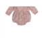 City Mouse baby girls flutter long-sleeve romper in floral dusty rose
