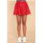 QUEEN OF SPARKLES tinsel skort in red