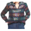EMILY LOVELOCK lizzy stripe blouse in black multi