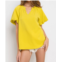 Ces Femme textured bubble sleeve top in yellow