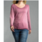 TEMPO PARIS long sleeve basic tee in wine