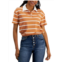 Crave Fame womens collared striped polo top