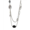David yurman rock crystal, moonstone, onyx & chalcedony necklace in silver
