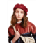 Tractr girl fiery tie dye hoodie in rust/navy