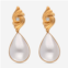 Ina Mar london pearl 18k yellow gold white mabe teardrop 15.5mm pearl earrings e1063mo