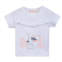 Sophie la Girafe white ruffle animal print t-shirt