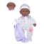 JC TOYS La Baby African American 11 Soft Body Baby Doll Purple Outfit